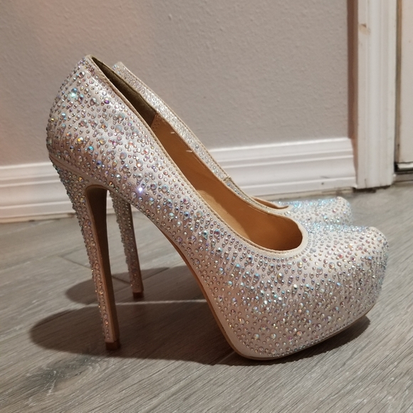 crystal covered shoes